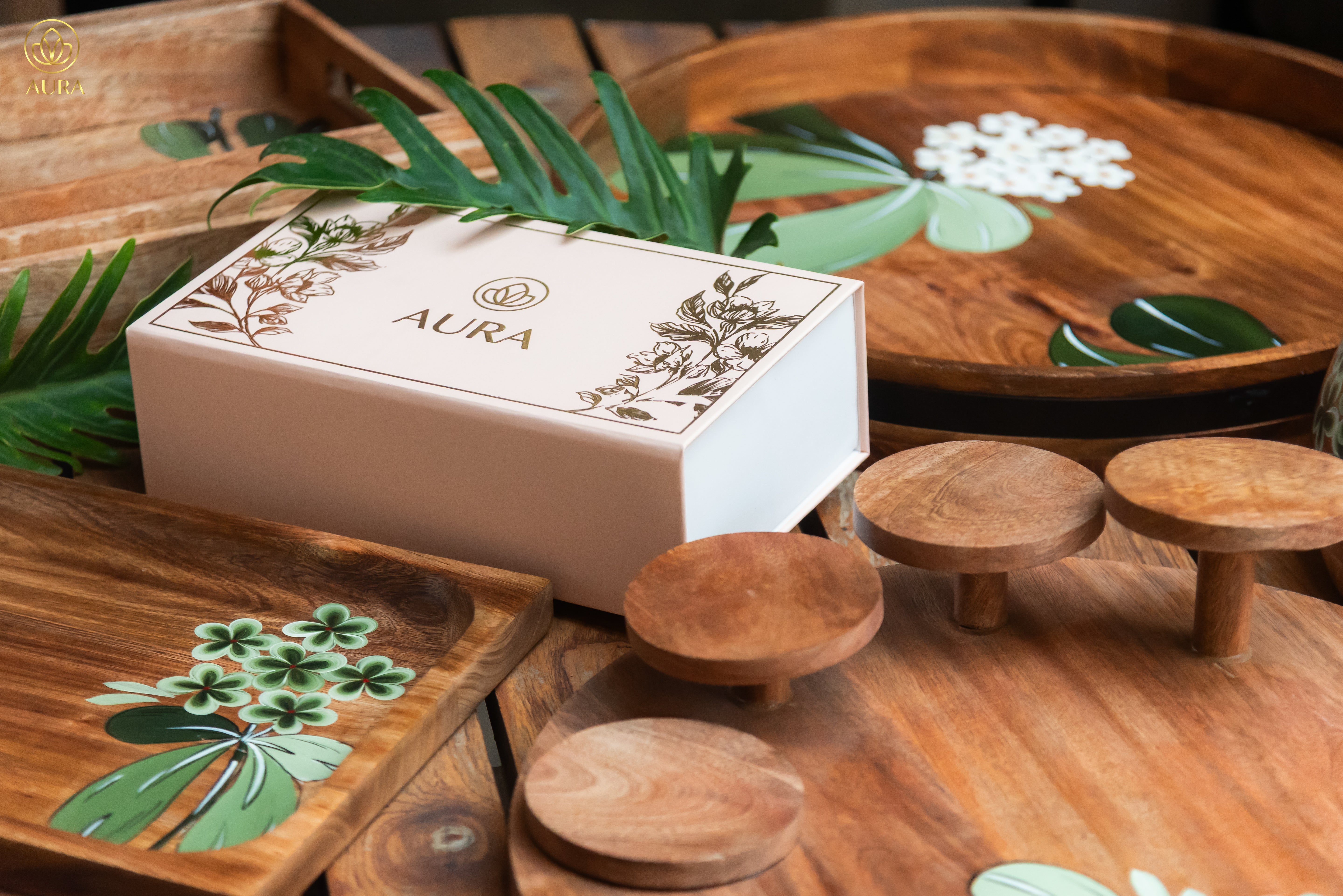 Cheese Painted Platter Set