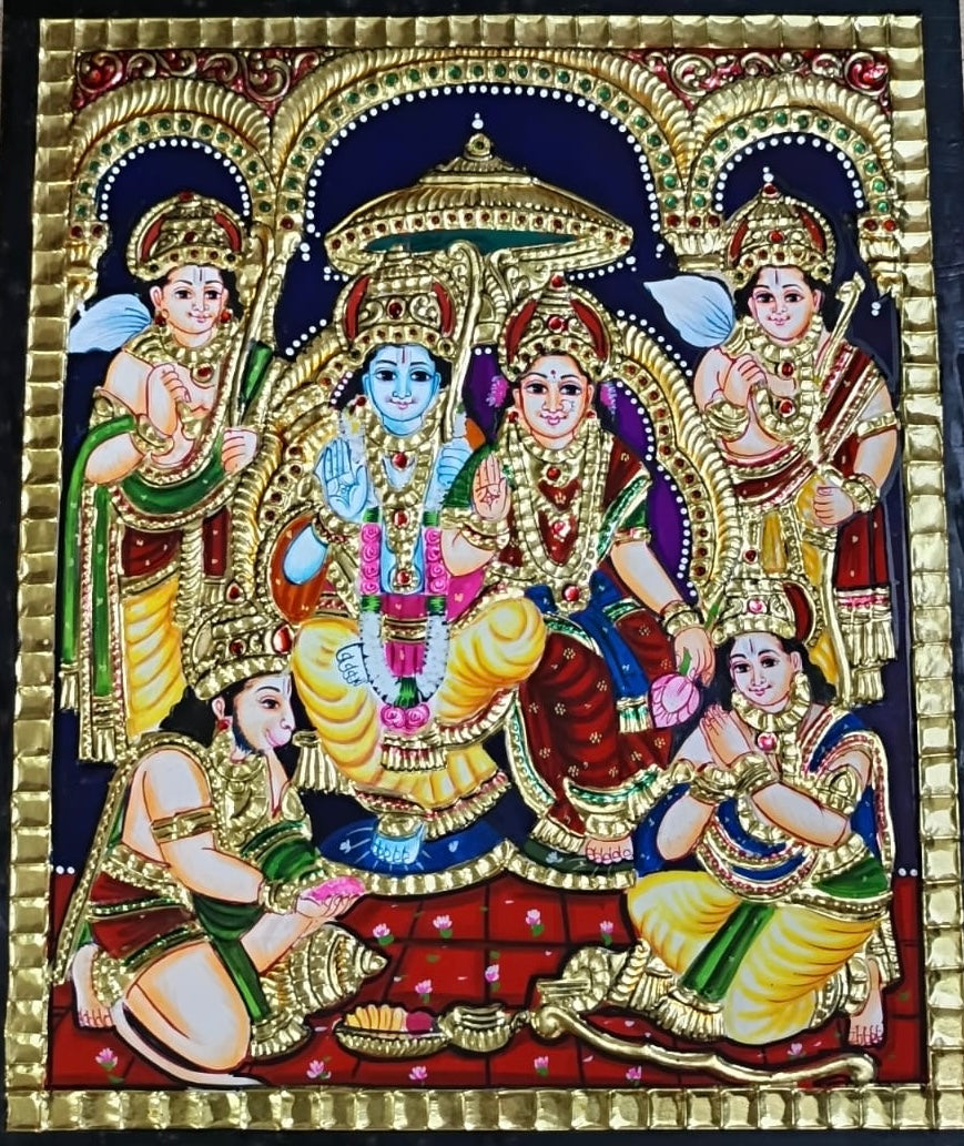 Ram darbar Tanjore art