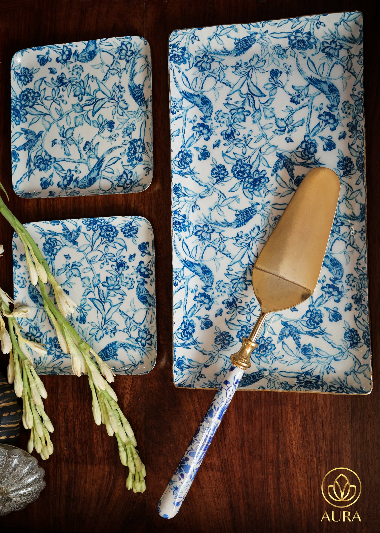 Botanical Reverie – Premium Aura Platter Set