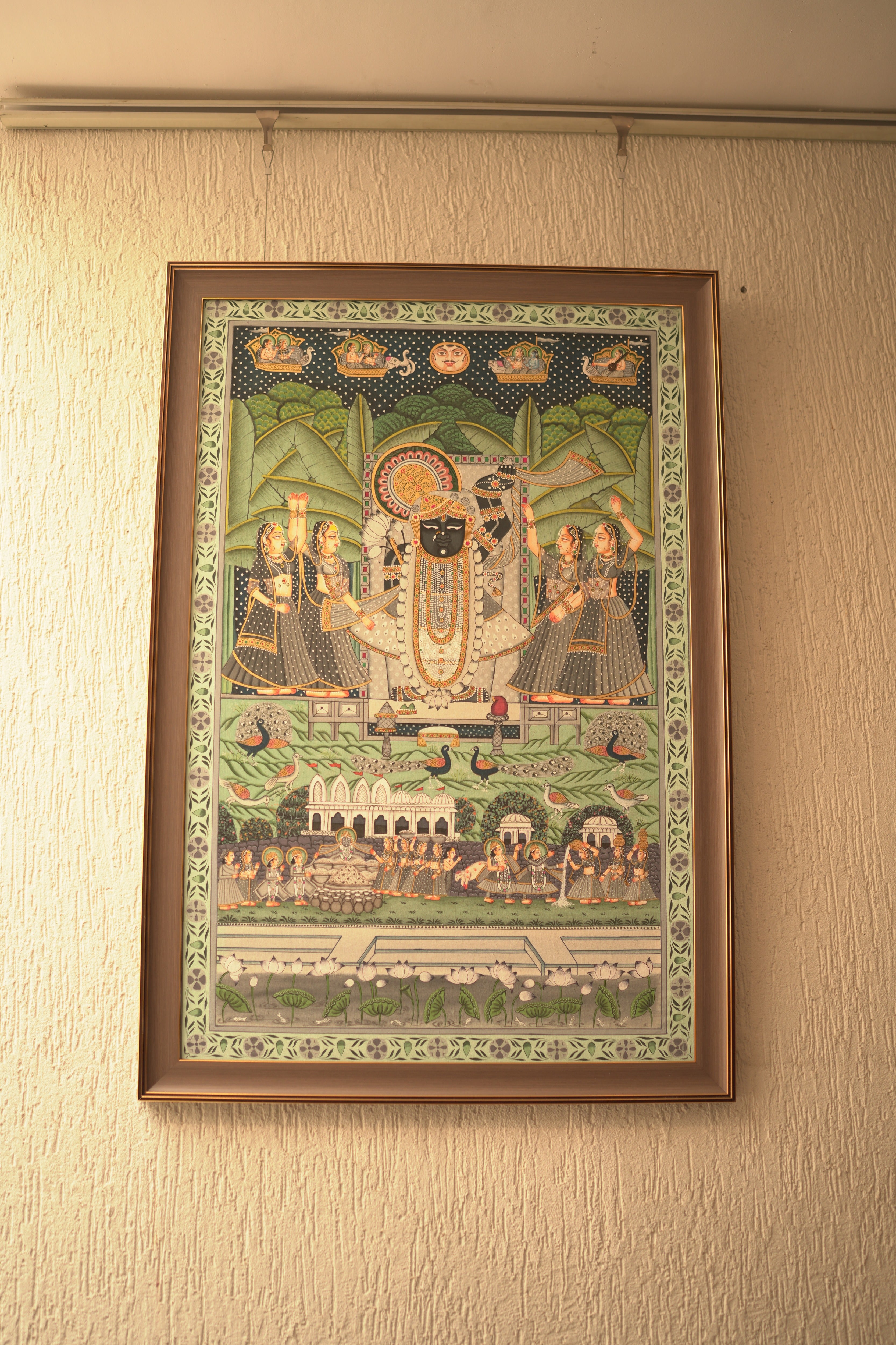 Framed Shreenathji Pichwai Wall Art - Image 1