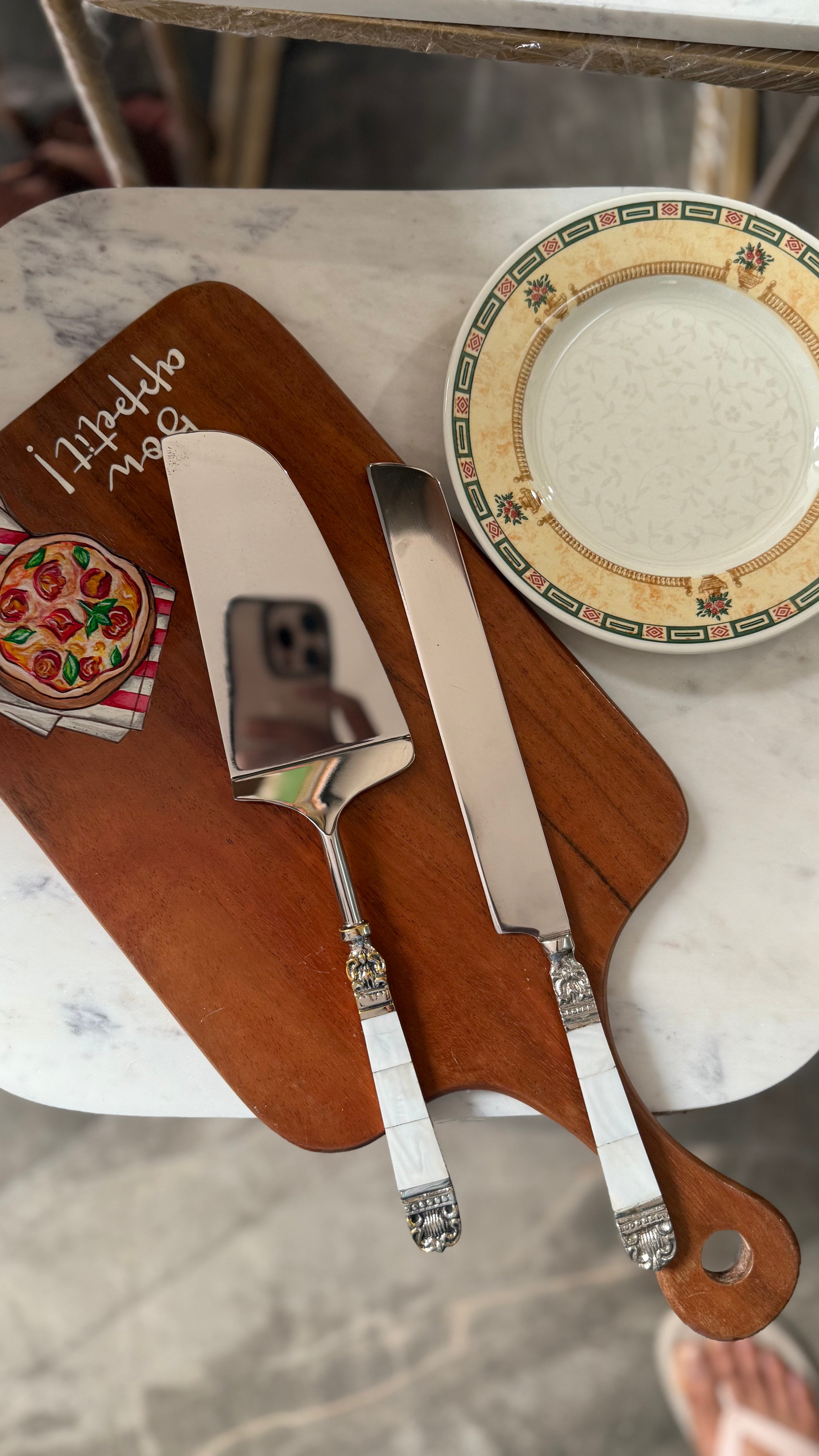 2pc cake server and knife