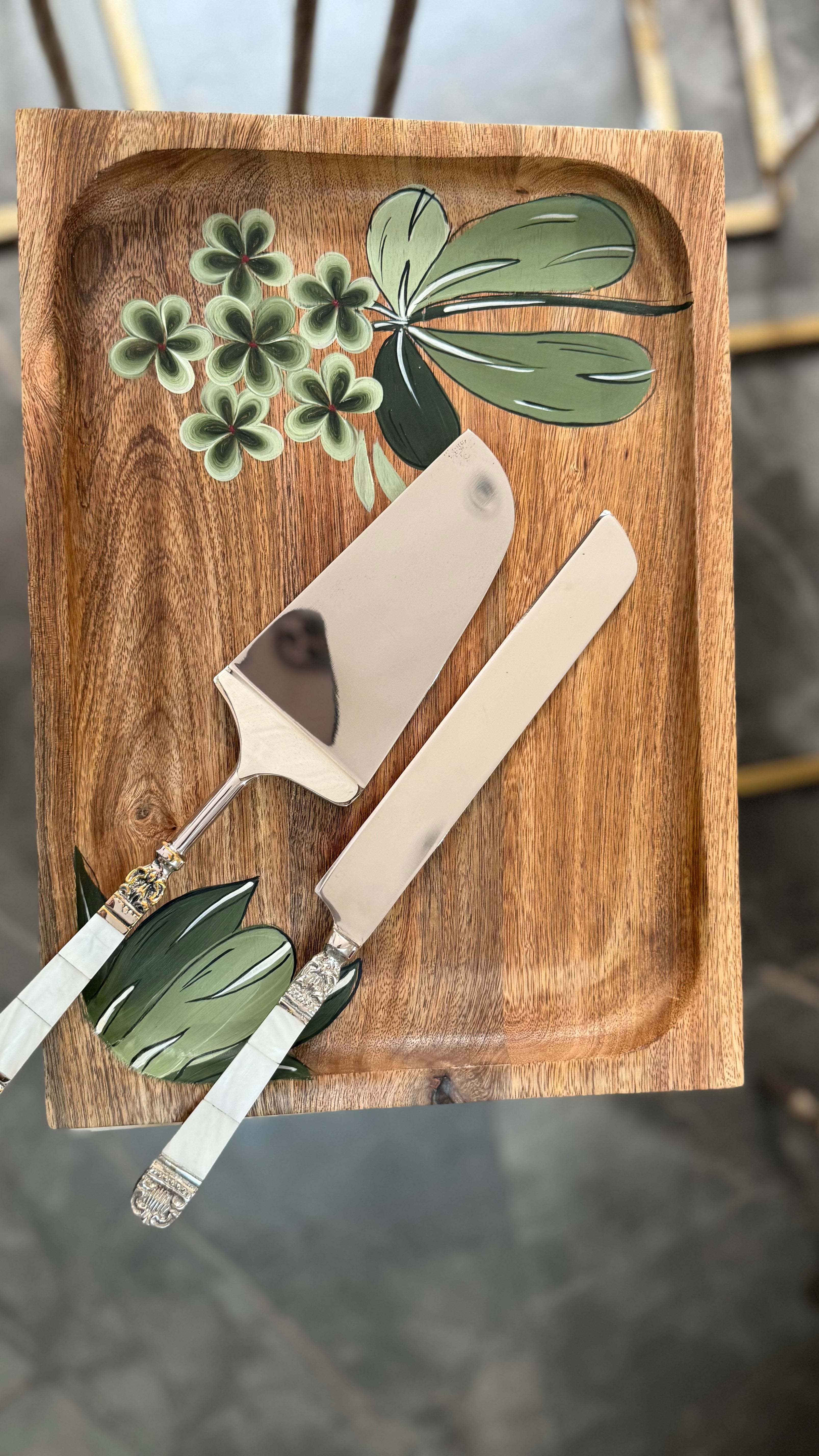 2pc cake server and knife