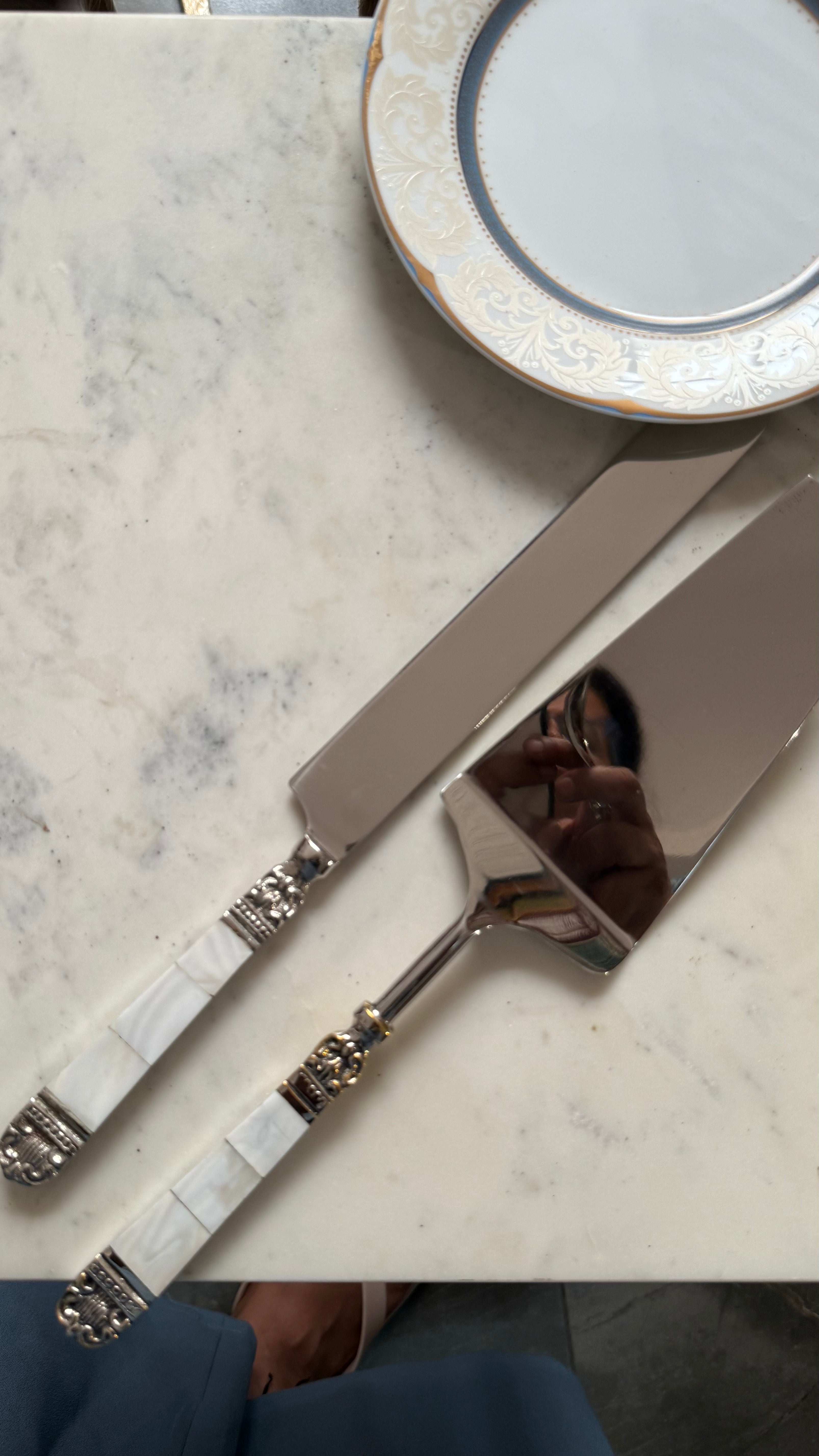 2pc cake server and knife