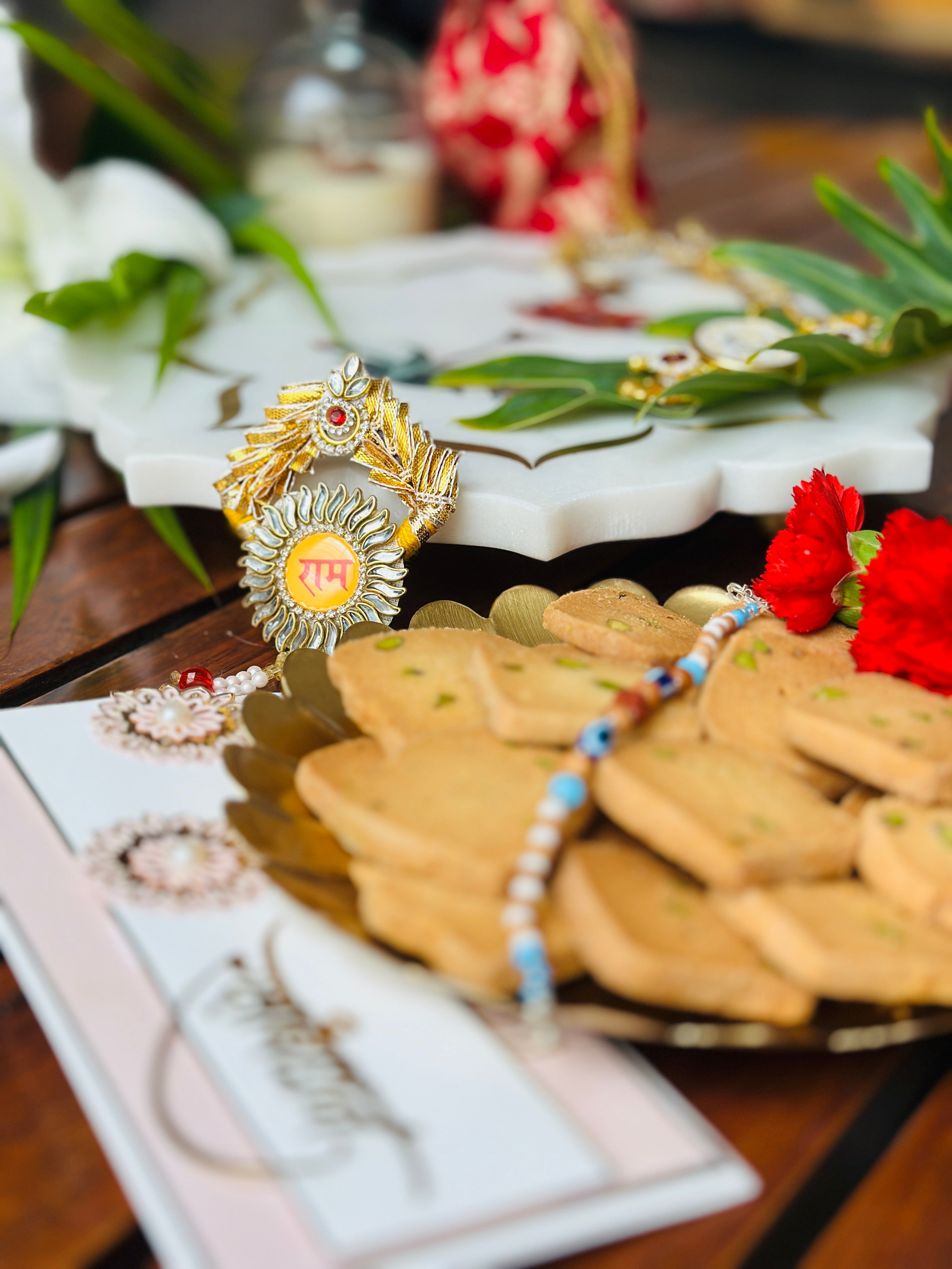 Pichwai Rakhi Puja Thali Hamper - Image 6
