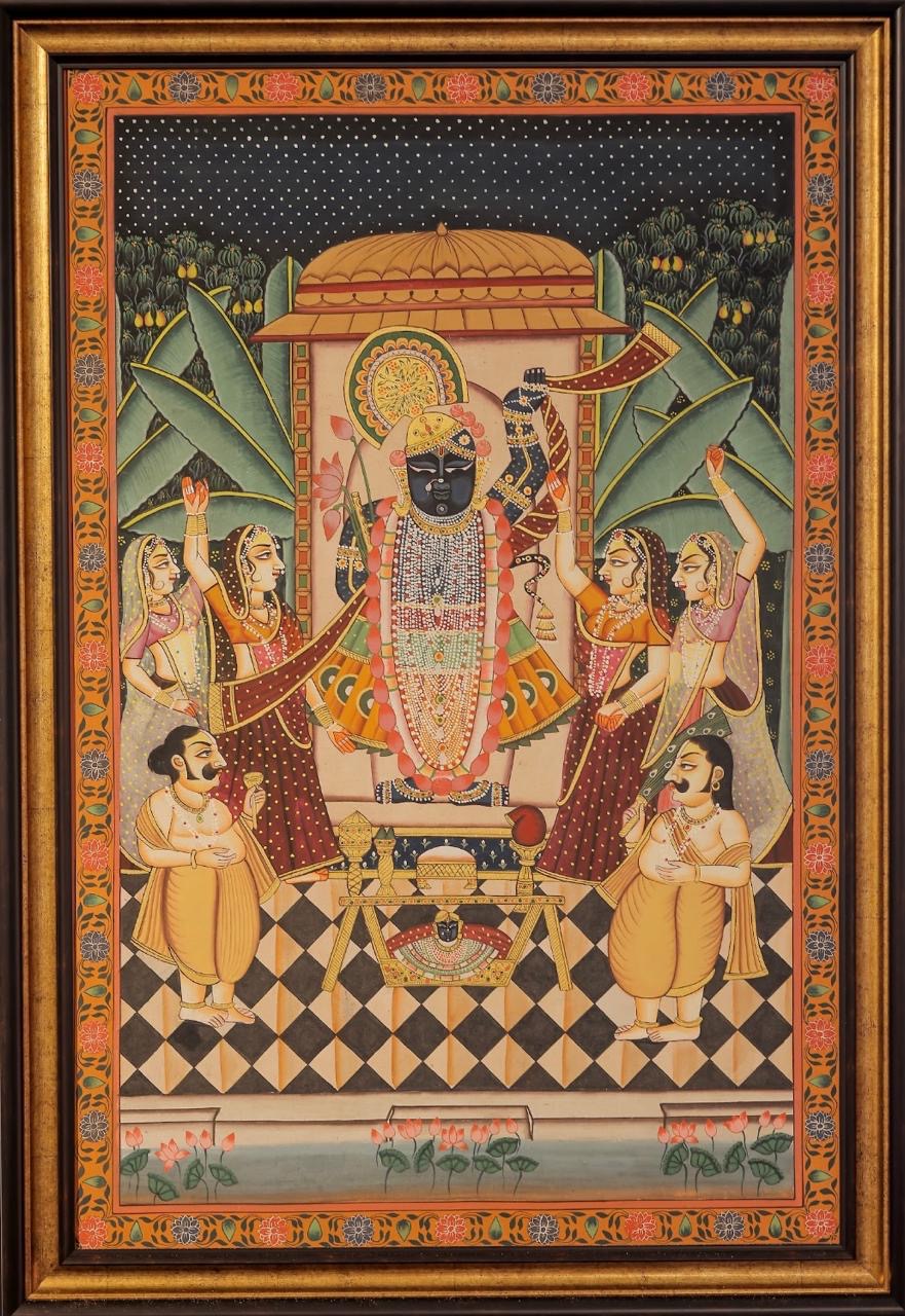 Divine Grace – Shreenathji Pichwai Painting (2ft x 3ft)