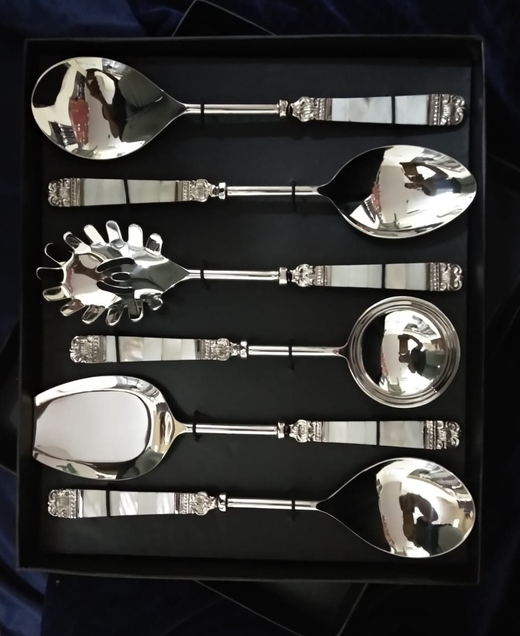 Aura Mother of Pearl Handle Serving Spoon Set